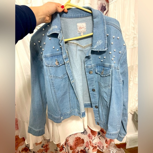 Candie's Jackets & Blazers - Pearl jean jacket XL light wash